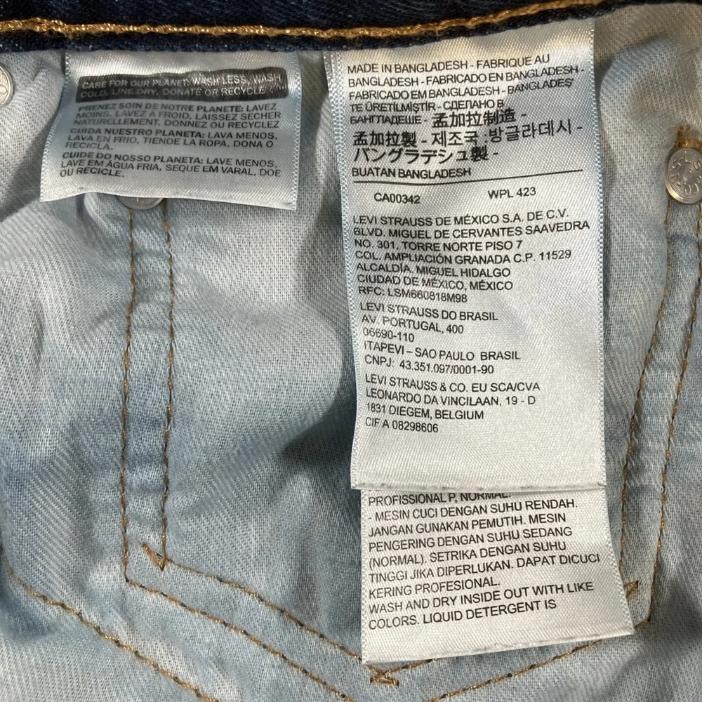 Levi's 505 Jeans Mens 34x30 Dark Wash Regular Straight Denim Zip Fly 5 Pocket